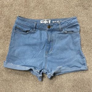 American Apparel The Pencil Pant Denim Cut Off Shorts Size 29